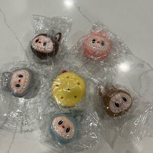 6 Set Of Labubu Cake Toppers